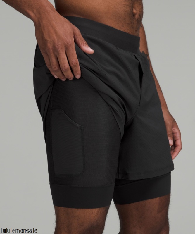 Lululemon Deutschland DELULU830 | Schwarz Belüftete Tennisshorts Nur Online